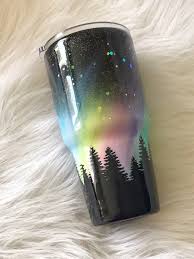 Glitter Tumbler Northern Lights Tumbler Etsy Glitter Tumbler Glitter Tumbler Cups Yeti Cup Designs