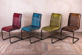 Retro Style Upholstered Dining Chair Leather Look Colourful Chairs Upholstered Dining Chairs Leather Leather Dining Room Chairs Retro Dining Chairs