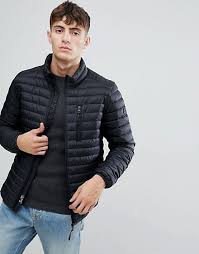 Esprit Ultra Light Thinsulate Puffer Jacket In Black Puffer Jacket Outfit Mens Black Jacket Mens Puffer Jacket