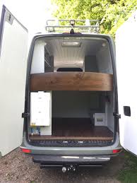 Camper Van Shower Sprinter Interior Bed And Garage Mercedes Sprinter Camper Sprinter Camper Camper Van Shower