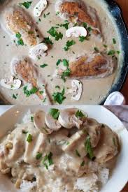 Parmesan Asiago White Wine Heavy Cream And Mushroom Combine In A Sauce That Smothers Simmeri Marinated Chicken Recipes Easy Spring Recipes Mushroom Chicken