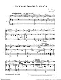 Debussy Pour Invoquer Pan Dieu Du Vent D Ete Sheet Music For Flute And Piano