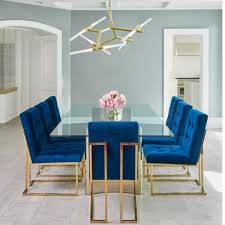 Navy Velvet Dining Chair Velvet Dining Chairs Luxury Dining Room Dining Room Blue
