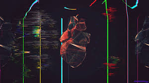 Black And Red Human Heart Illustration Wallpaper Glitch Art Polygon Art Polygon Art Glitch Art Desktop Wallpaper Art
