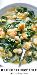 Chickpea Kale Soup Recipe The Kitchen Girl Recipe Healthy Soup Recipes Chickpea Soup Kale Recipes