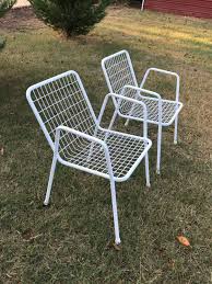 Vintage Set Of Two 2 White Emu Garden Rio Stacking Metal Patio Chairs Outdoor Furniture Made In Italy By Gretasp Metal Patio Chairs Patio Chairs Outdoor Chairs