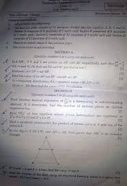 Cbse 2014 2015 Class 10 Sa1 Question Papers Maths Question Paper This Or That Questions Sample Question Paper