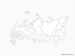Outline map of tver oblast with flag. Vector Maps Of Russia Free Vector Maps