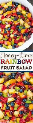 Honey Lime Rainbow Fruit Salad Perfect Use For All The Fresh Summer Fruit Love That The Dressing Compliments Recettes De Cuisine Nourriture Salade De Fruits