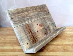 Diy Wood Working Projects Cookbook Stand Made From Reclaimed Pallet Timber A Wood Pallet Projects Wood Diy Recipe Book Holders