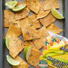 Making Your Own Tortilla Chips Is A Great Way To Ensure You Are Getting All The Benefits Of Sprouted Grains No Matter How In 2020 Food Sprouted Grains Tortilla Chips