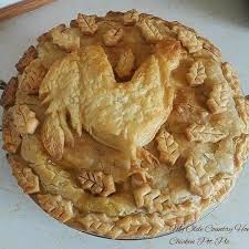 Chicken Pot Pie With Giant Hen Cutout Crust Pie Crust Art Decorative Pie Crust Pie Decoration