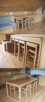 Pull Out Table Island Desk Tiny House Furniture Tiny House Living Small Spaces