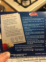 Barilla Lasagna Box Barilla Lasagna Recipe Barilla Recipes Oven Ready Lasagna