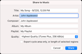 Share Songs To The Music App In Garageband On Mac Apple Support