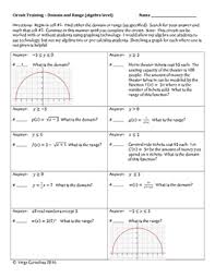 Circuit Training Domain And Range Algebra Quadratics Algebra Training Teachers