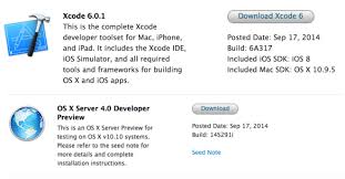Apple Releases Xcode 6 0 1 To The App Store Seeds New Os X Server Preview For Developers Development Apple App Store