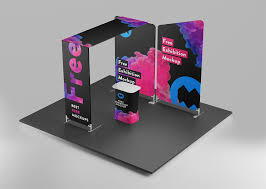 Free Exhibition Mockup Free Mockup Exhibition Display Stands Free Mockup Exhibition Display