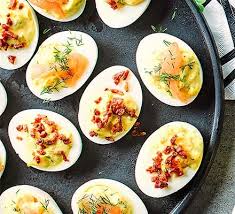 Stuffed Cocktail Eggs Recipe Bbc Good Food Recipes Canapes Recipes Nibbles For Party