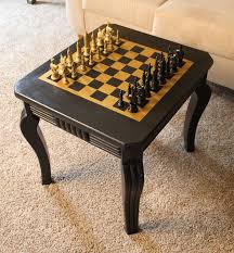 Chess Board Table With Chess Set