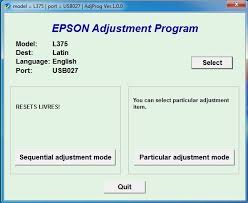 Epson L375 Adjustment Program Epson Epson Inkjet Printer Programing Software
