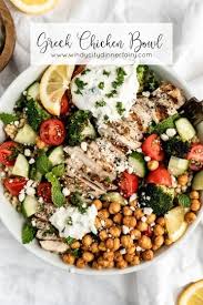 Greek Chicken Bowls Recipe Greek Recipes Dinner Bowls Greek Dinners