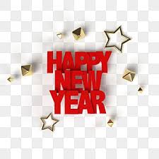 Happy New Year Paper Sign With Gold Stars Holiday 3d Illustration Celebration Lights Chandeliers Png Transparent Clipart Image And Psd File For Free Download In 2020 Happy New Year Text New