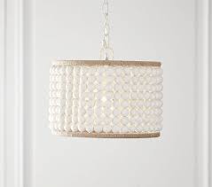 Tate Beaded Pendant Wooden Bead Chandelier Beaded Light Fixture Wood Bead Chandelier