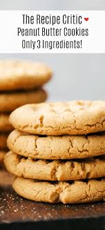 Easy 3 Ingredient Peanut Butter Cookies Are Soft Fluffy And Full Of Creamy Peanut Butter With S In 2020 Peanut Butter Cookies Peanut Butter Ingredients Butter Cookies