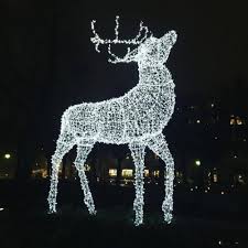Life Size Large Outdoor Christmas Reindeer Motif Lights For Street Outdoor Christmas Reindeer Lights Reindeer Outdoor Decorations Christmas Garden Decorations