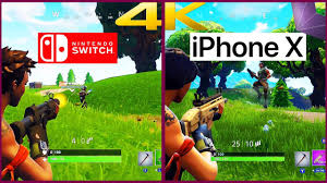 Go to the nintendo eshop on your nintendo switch to see all the latest items available for purchase. Fortnite Nintendo Switch Vs Fortnite Iphone X First 4k Comparison 4k60 Fps 2160p Youtube