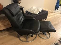 Leather Recliner Chair And Foot Rest Ikea For Sale In Lake Oswego Or Recliner Chair Patio Chair Cushions Leather Recliner Chair
