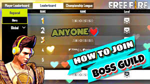 Mostly gamer keep their nickname similiar with boss like sk sabir boss, sk mirza boss, gabbar࿐᭄░b░o░s░s░, sк᭄мαทisнaᴮᴼˢˢ★ and many more. How To Join Boss Guild Easiest Way To Join Boss Boss Guild Free Fire Boss Official Youtube