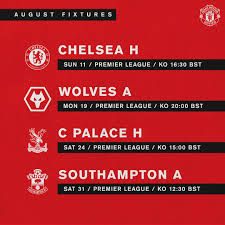 Find manchester utd fixtures, tomorrow's matches and all of the current season's manchester utd scheduled matches. Man United Fixtures In August Manchester United