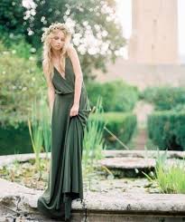Bohemian Olive Green Chiffon Country Bridesmaid Dress Green Chiffon Bridesmaid Dress Dark Green Bridesmaid Dress Cheap Bridesmaid Dresses Online