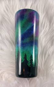 Northern Lights Stainless Steel Glitter Tumbler Glitter Etsy Glitter Tumbler Tumbler Cups Diy Custom Tumbler Cups