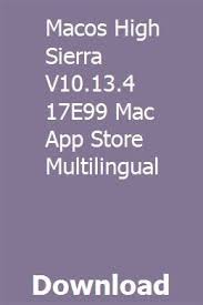 Macos High Sierra V10 13 4 17e99 Mac App Store Multilingual Download Facebook Cover Tutorial Bootcamp