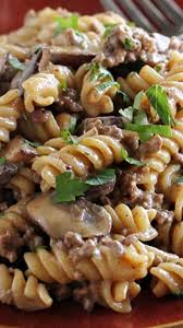 Easy One Pot Ground Beef Stroganoff Taste And Tell Recipe Beef Dinner Recipes Pasta Dishes