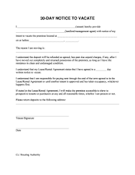 In the state of texas, if tenants hold over, or stay in the rental unit after the rental term has expired, then the landlord must give tenants notice before evicting them. 27 Printable 30 Day Notice Template Forms Fillable Samples In Pdf Word To Download Pdffiller