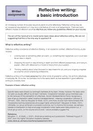 Reflective Writing Is Thus More Personal Than Other Kinds Of Academic Writing We All Thi Academic Writing Reflective Essay Examples Reflective Journal Example