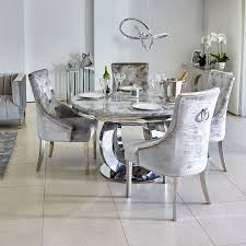 Oracle 130cm Round Grey Marble Dining Table Amp 4 Parker Grey Velvet Knocker Chairs Marbledini Dining Table Marble Round Dining Room Dining Room Table Marble