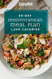 30 Day Mediterranean Diet Meal Plan 1 200 Calories Mediterranean Diet Meal Plan Mediterranean Diet Recipes Mediterranean Recipes
