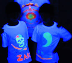 T Shirts Done With The Daytime Invisible Uv Reactive Neon Material Paints Under Uv Black Light