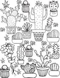 Cactus Coloring Page Libros Para Colorear Adultos Libro De Colores Paginas Para Colorear Para Ninos