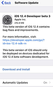 Now Apple Has Released The Third Beta Of Ios 12 4 Beta Software Update Apple