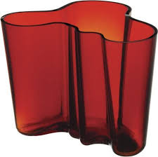 Alvar Aalto Finnish Architect Alvar Aalto Scandinavian Design Red Vases