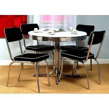 Five Piece Retro Black And White Dining Set Retro Dining Rooms Retro Dining Table Dining Room Sets