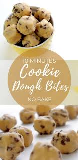 No Bake Cookie Dough Bites In 10 Minutes Egg Free Desserts With Chocolate Chi Desserts With Chocolate Chips Cookie Dough Cookie Dough Bites