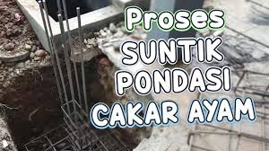 Bertanya saran struktur bangunan 2 lantai luas bangunan sumber : Suntik Pembuatan Pondasi Cakar Ayam Renovasi Rumah Jadi 2 Lantai Youtube