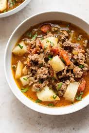 Easy Hamburger Soup Recipe Yummly Recipe Soup With Ground Beef Beef Soup Recipes Easy Hamburger Soup